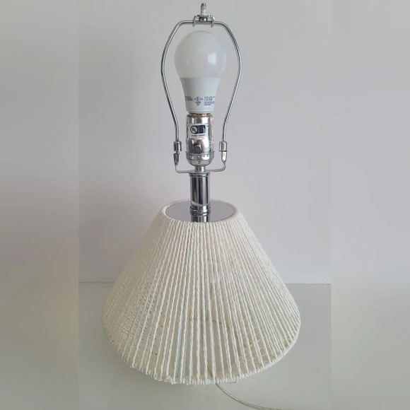 Retro Style‎ Table Lamp With Braided String White - Picture 3 of 6